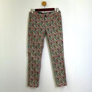 J Crew - Liberty Emma & Georgina Colorful Floral Toothpick Jeans Size 26 Ankle